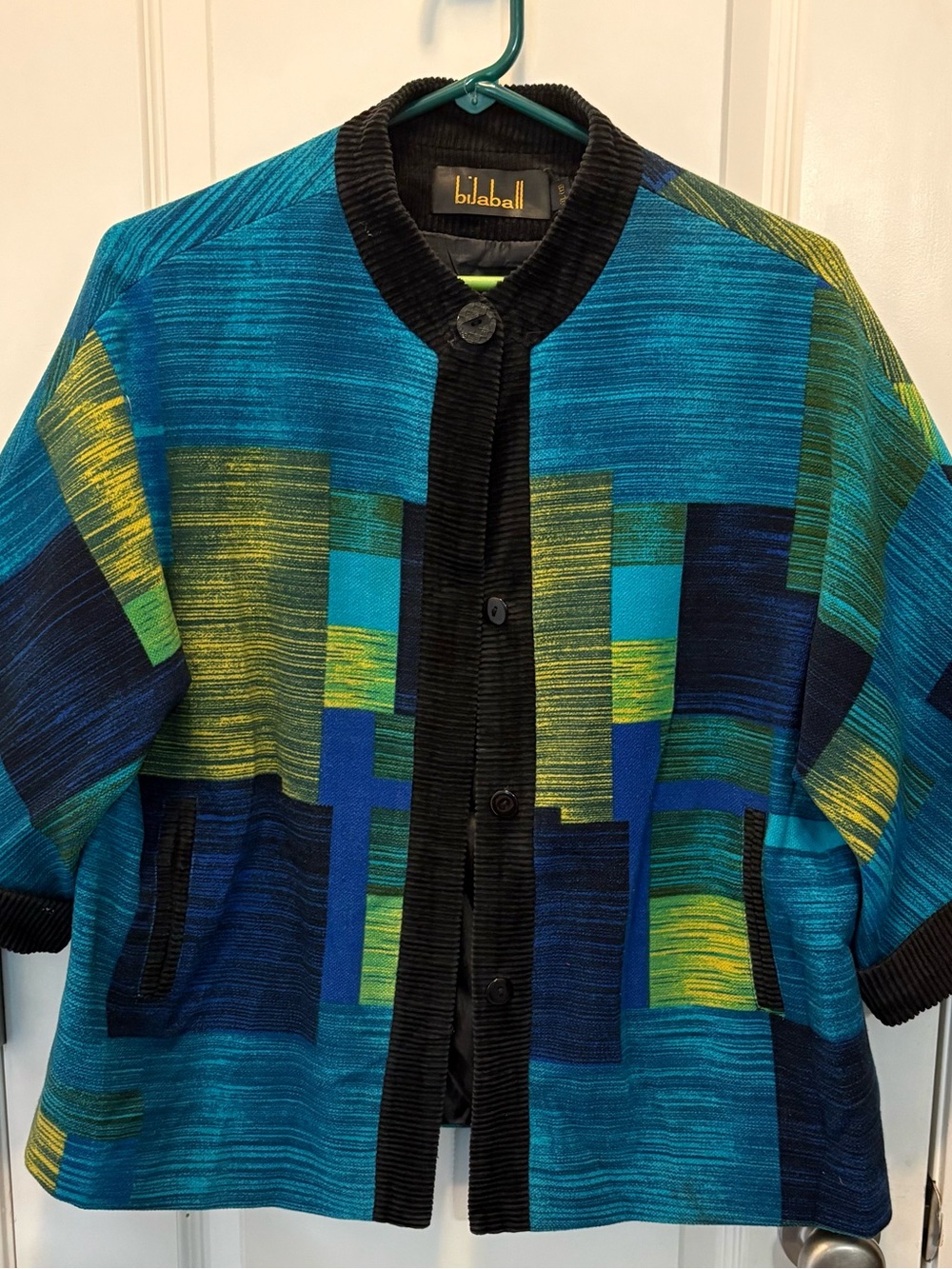 Women’s Colorful Asian Art Style Patchwork Blazer Jacket Sz XL (13) by Bilaball